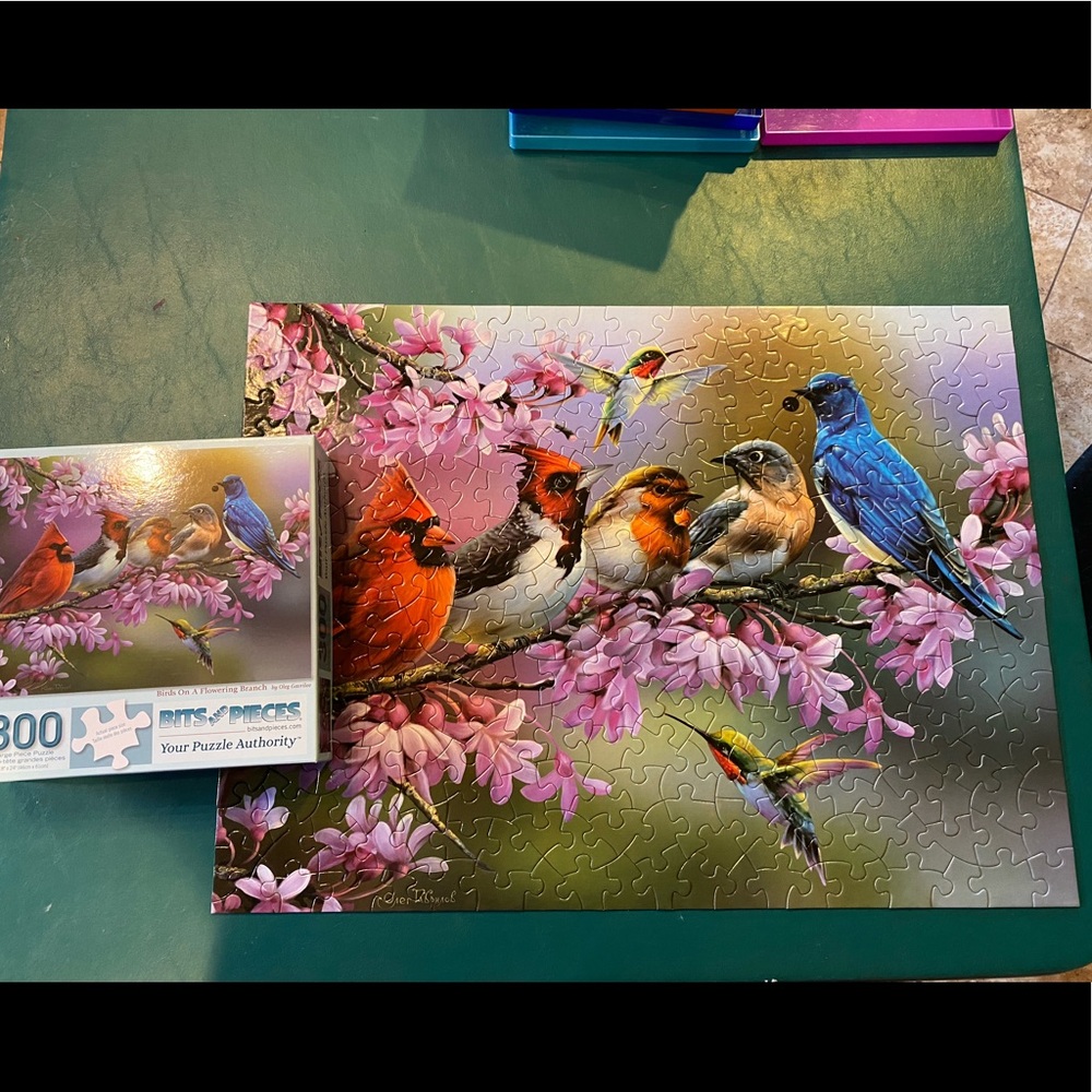 Puzzle 300 piece, Birds on a flowering branch